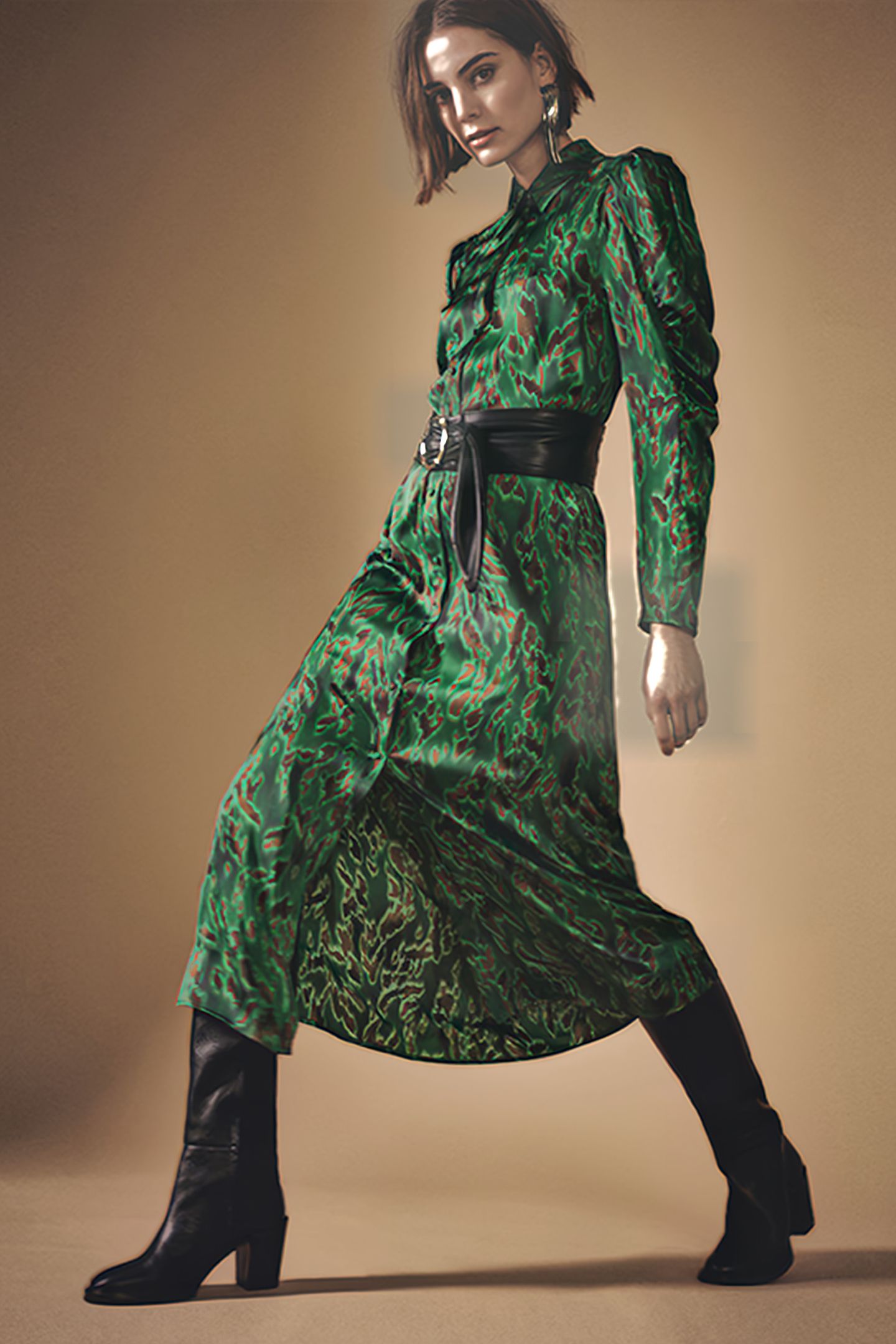 MOON PRINTED SHIRT DRESS MULTICOLOUR 6