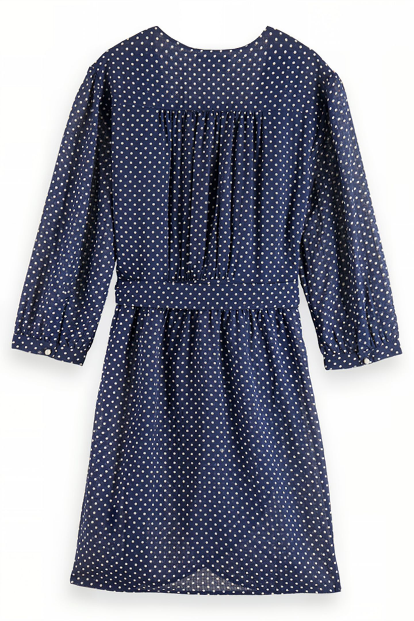 MINI WRAP DRESS POLKA NAVY BLUE 5
