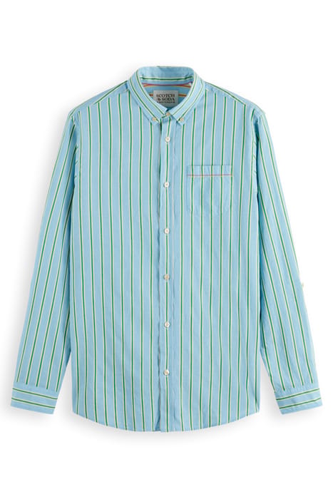 DOBBY STRIPE ROLL UP SLEEVES BLUE STRIPE 3