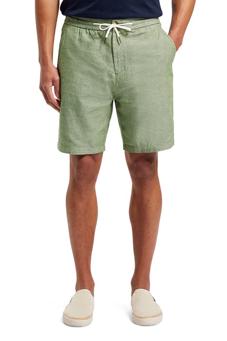 FAVE- COTTON/LINEN TWILL BERMU ARMY 1