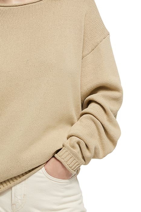 PULLOVER WITH ROLLED EDGES PEBBLE 7