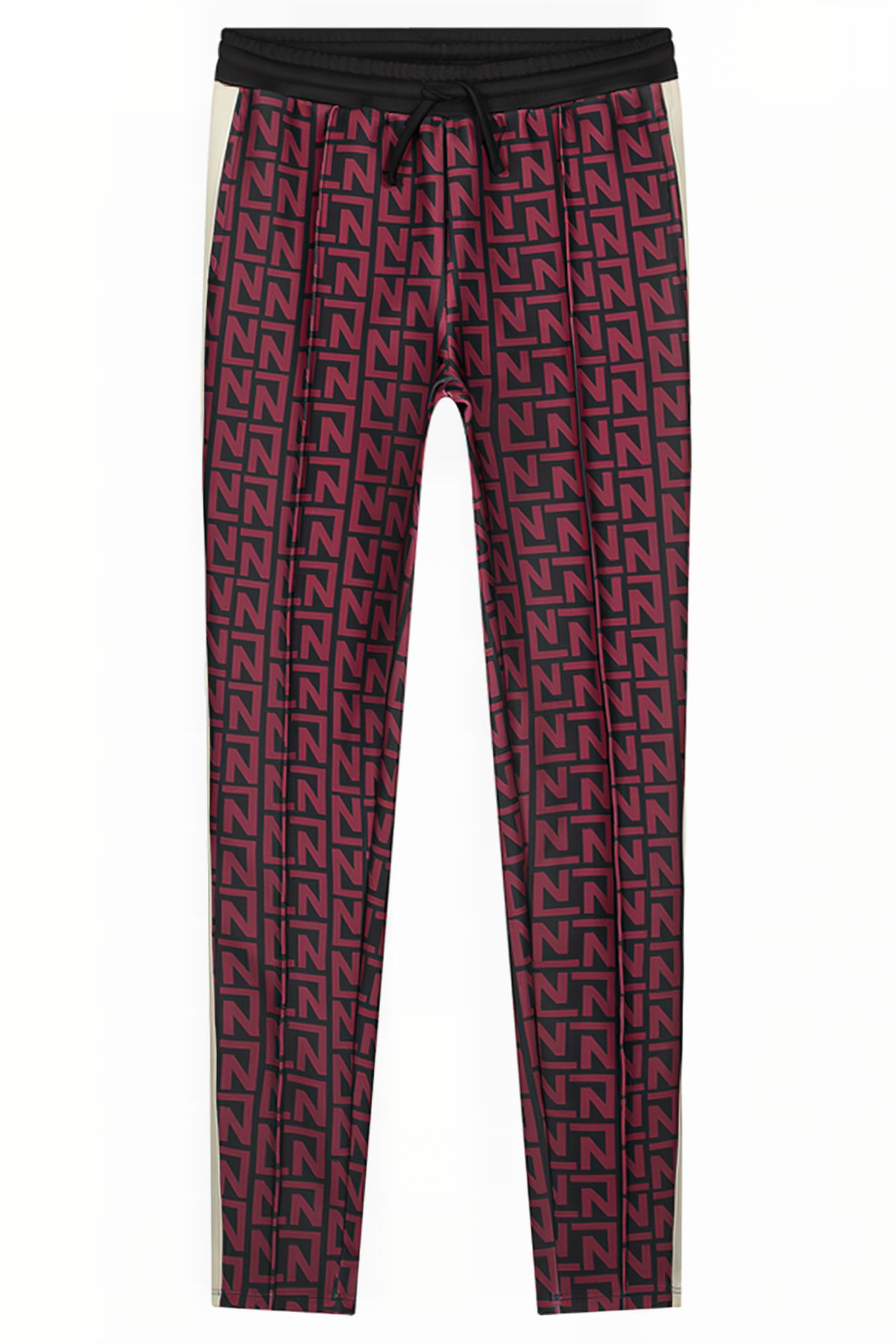LOGO ALLOVER TRACKPANTS WINE 1