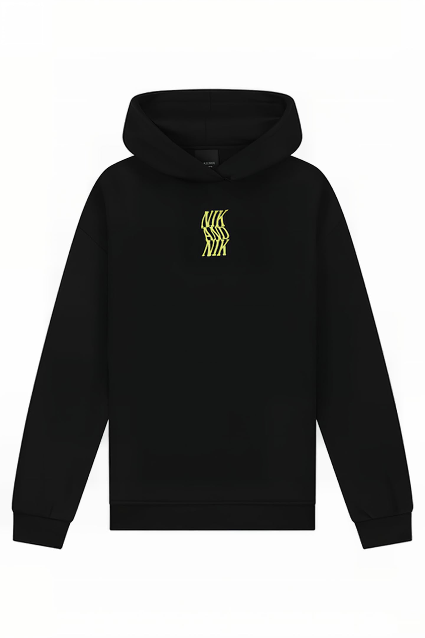 SWIRL LOGO HOODIE BLACK 1