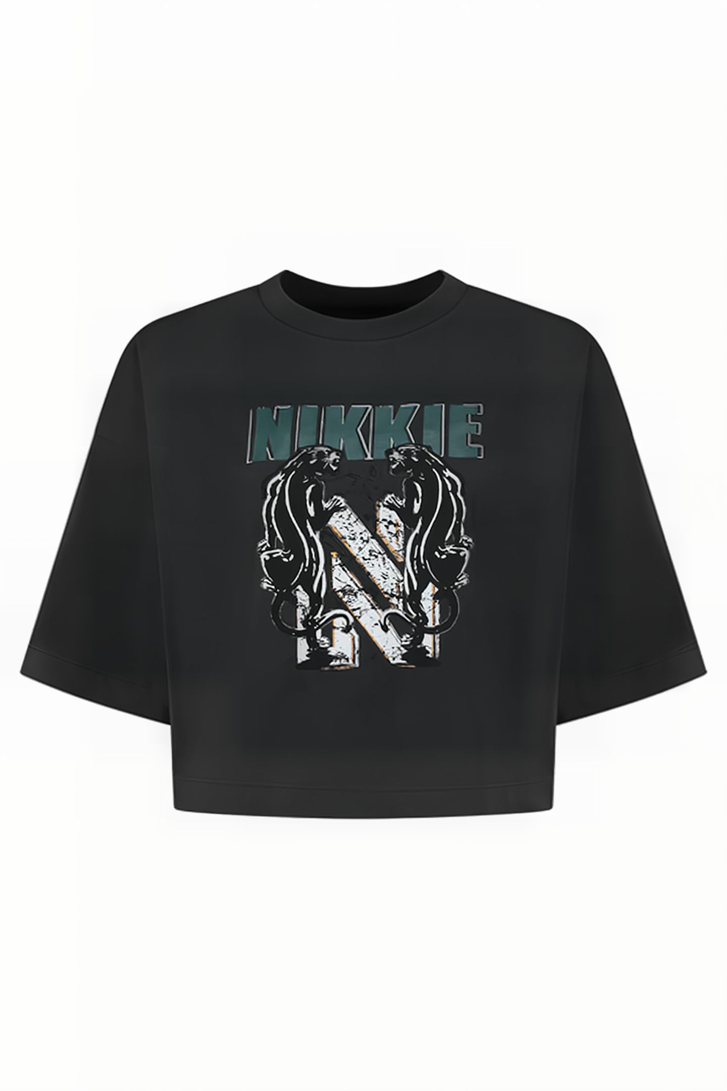 NIKKIE PANTHER T-SHIRT PIRATE BLACK 1