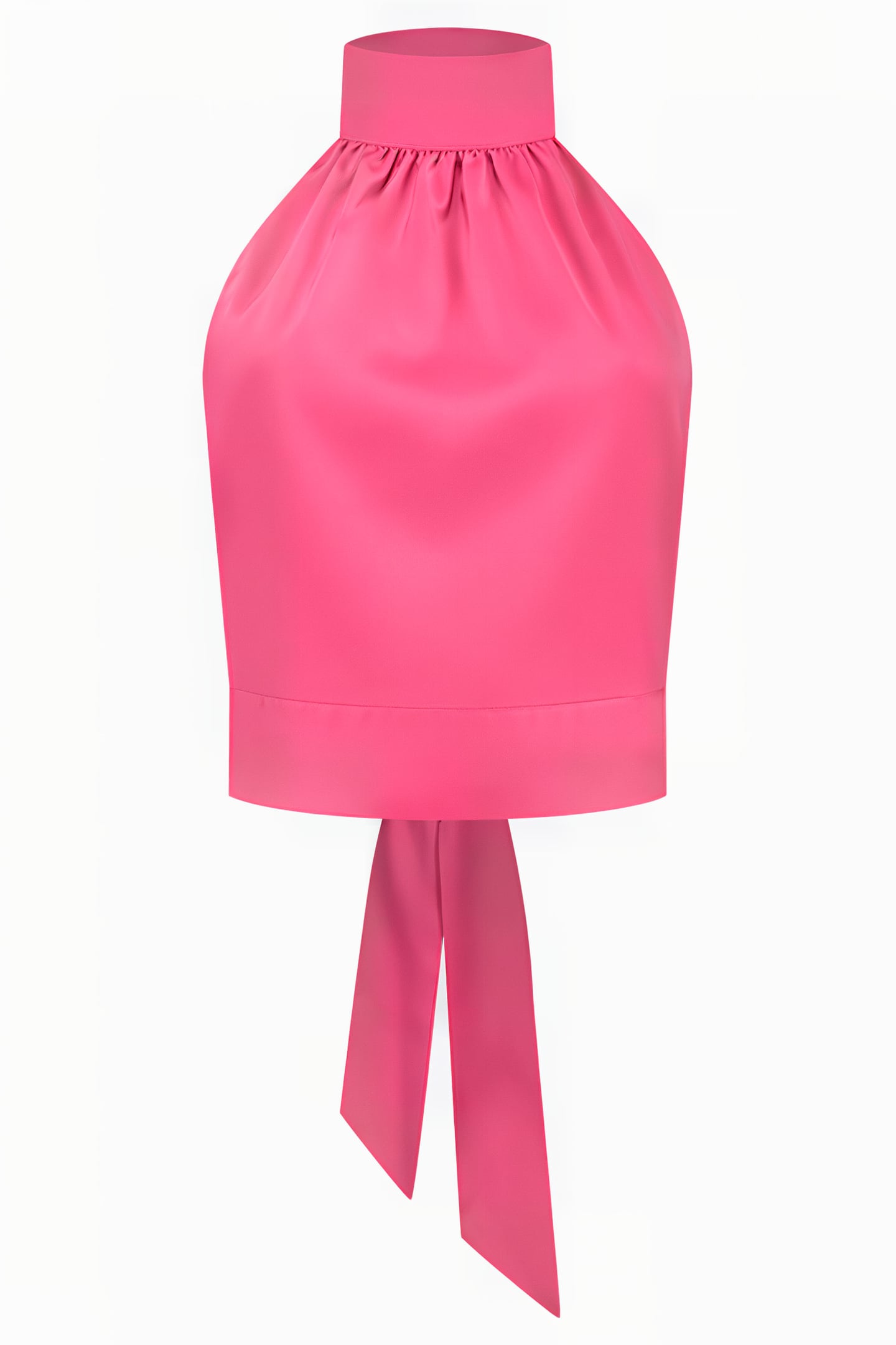 LOREN SATIN TOP CANDY PINK 1