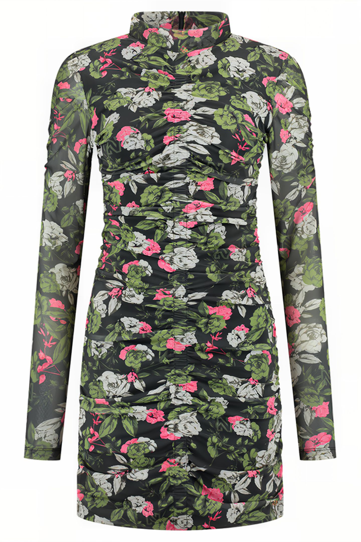 MESH DRESS ARMY GREEN 1