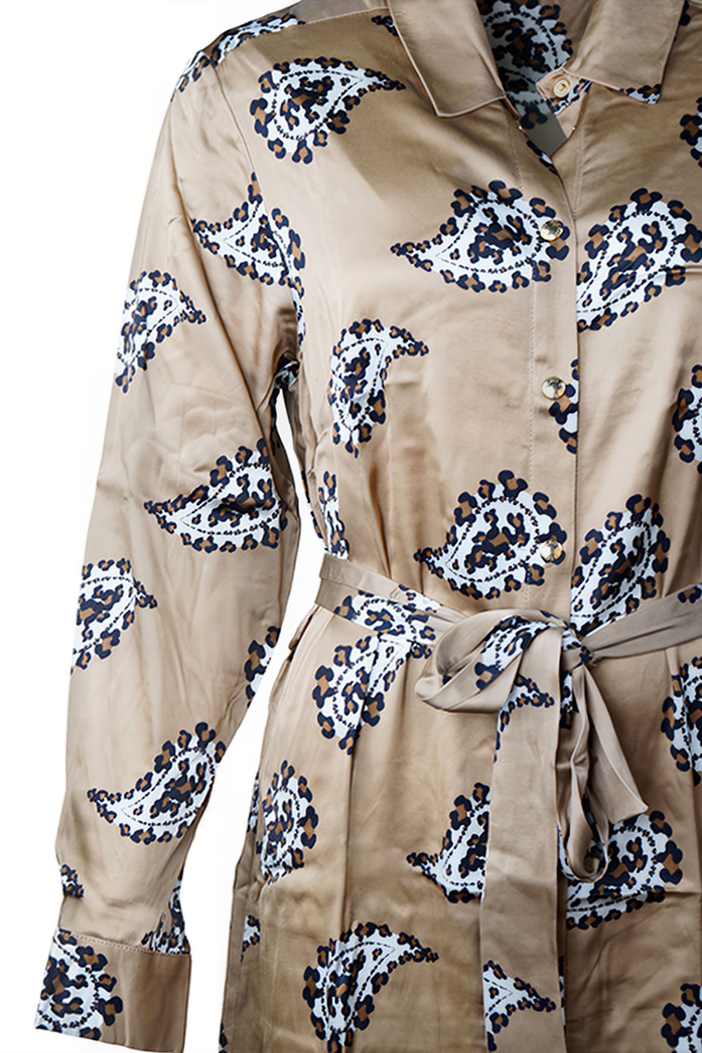 DRESS AVIGNON BEIGE WITH LEOPARD BEIGE 3