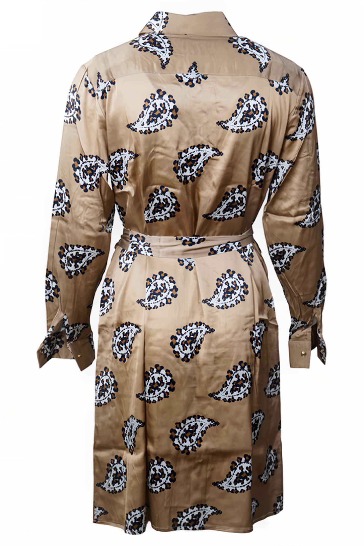 DRESS AVIGNON BEIGE WITH LEOPARD BEIGE 2