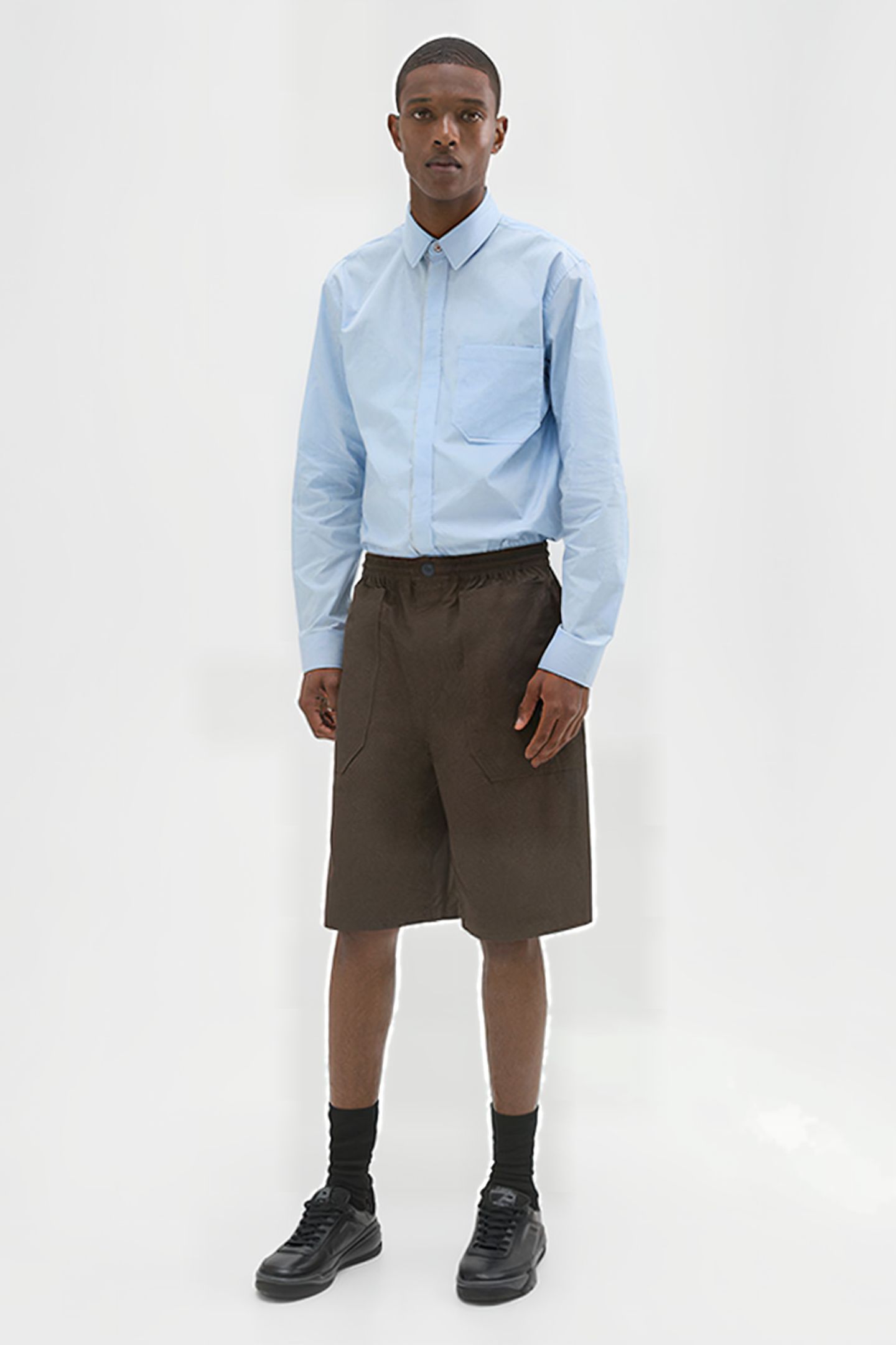 COTTON-BLEND PULL-ON SHORT DEEP TUNDRA 1