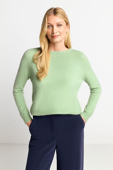COZY CREW NECK RECYCLED MATCHA 1