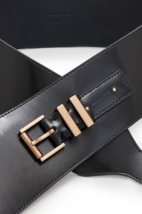 MARCELLA WIDE BELT BLACK/WARM BRASS 5