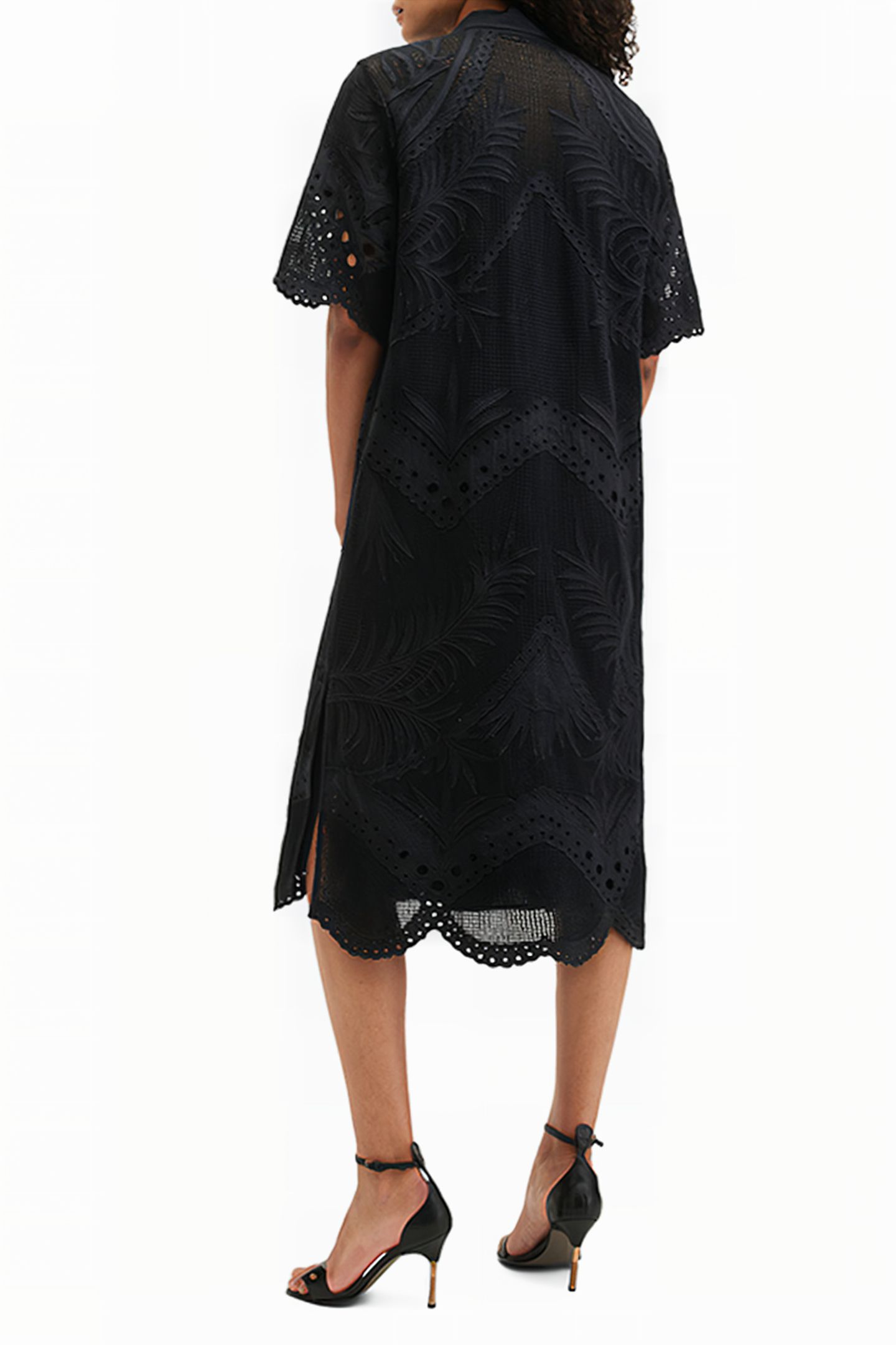MERIA BRODERIE DRESS BLACK 2