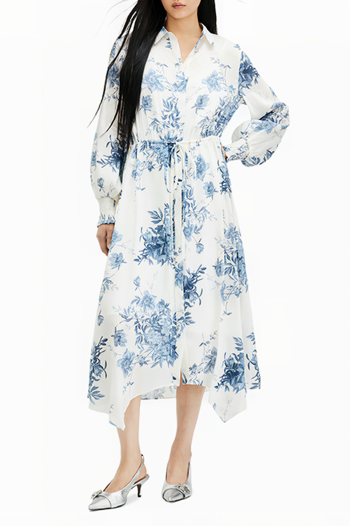 SKYE DEKORAH DRESS DENIM BLUE 4