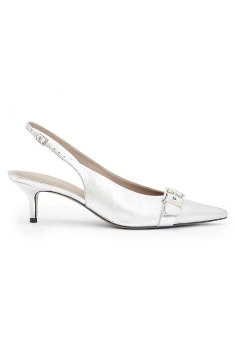 SELINA SLINGBACK HEE METALLIC SILVER 1