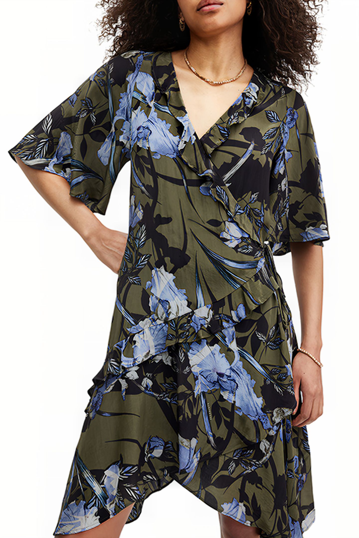MEAGAN BATU DRESS DEEP KHAKI GREEN 7