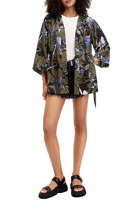 CARINA BATU KIMONO DEEP KHAKI GREEN 3