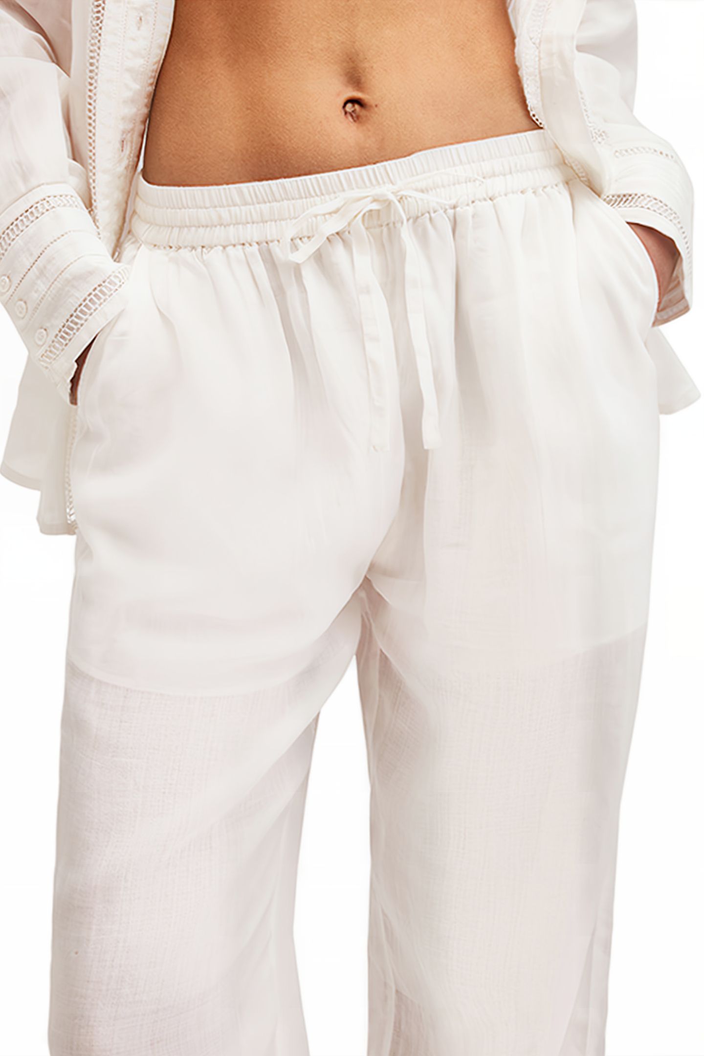 JADE LINEN TROUSER ECRU WHITE 6