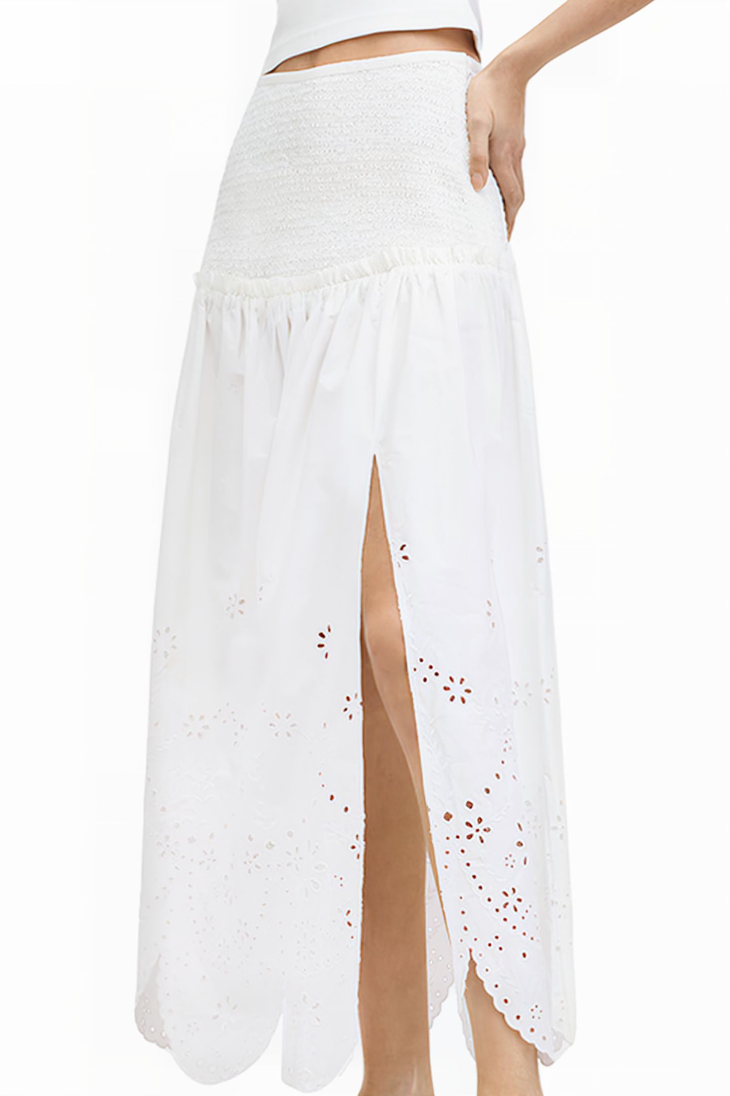 ALEX EMB SKIRT OFF WHITE 6