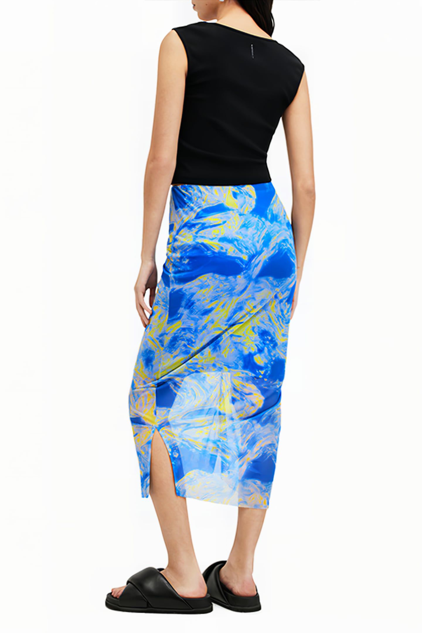 NORA INSPIRAL SKIRT ELECTRIC BLUE 3