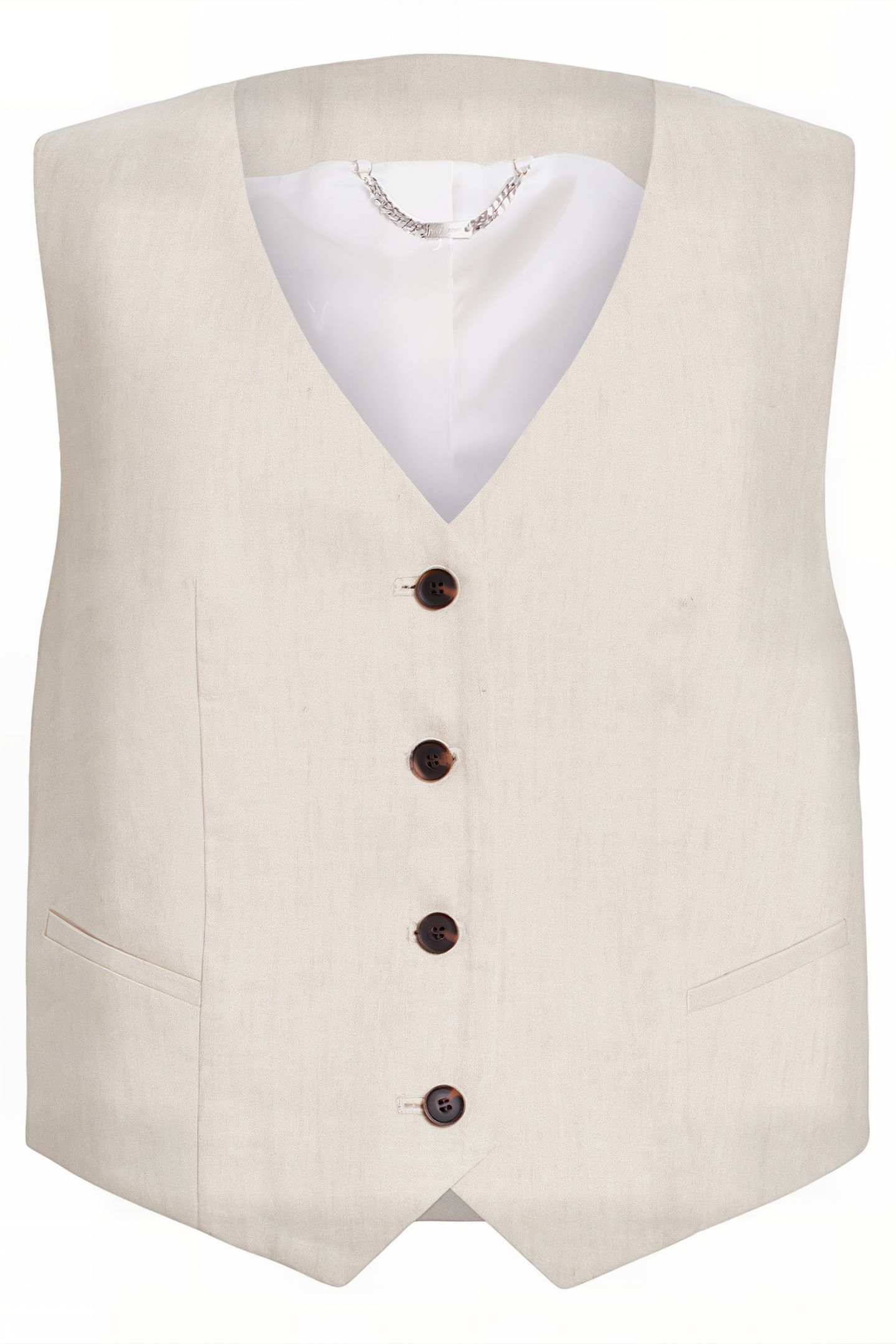 WHITNEY WAISTCOAT NEUTRAL BEIGE 4