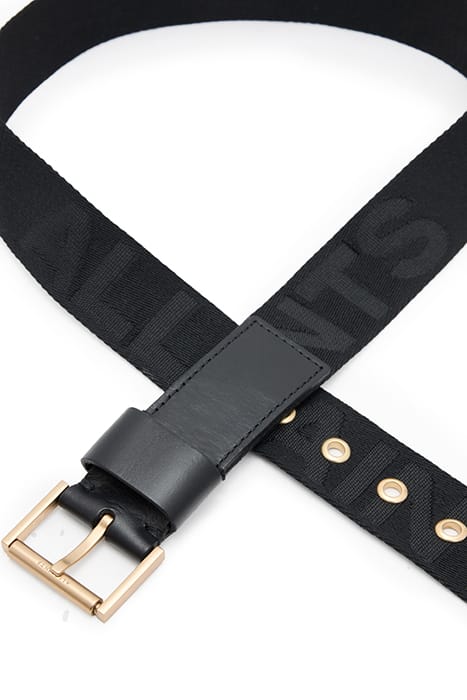 AS WEBBING BELT BLACK/WARM BRASS 3
