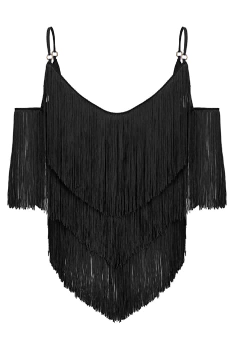 GIAPPONE BLUSA FRANGE + CREPE DE CHINE BLACK 2