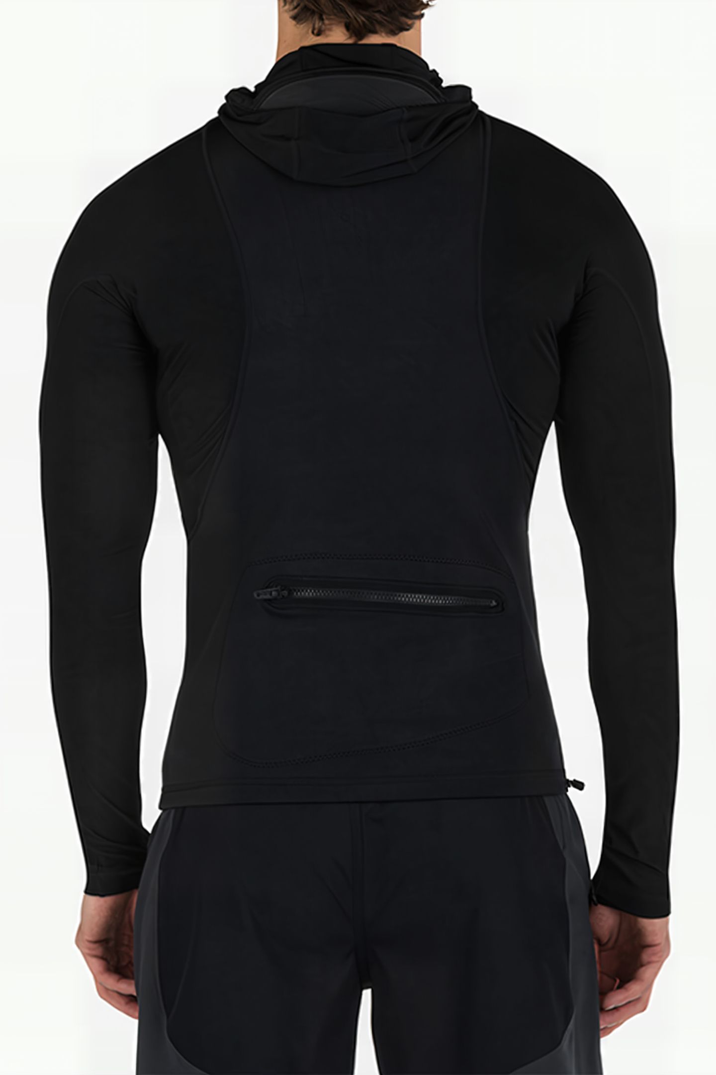 COAST GUARD HOODED SURF TOP BLACK 2
