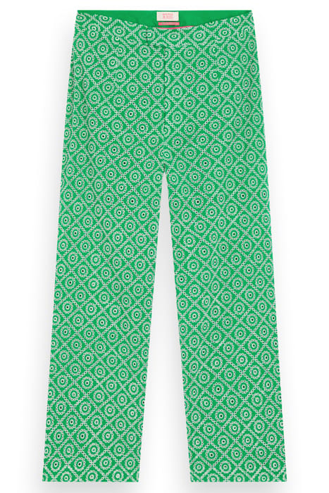BRODERIE STRAIGHT LEG PANT GREEN BRODERIE ANGLAISE 4