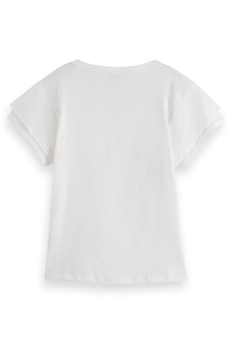 LAYERED SLEEVE BOAT NECK T-SHIRT WHITE 2