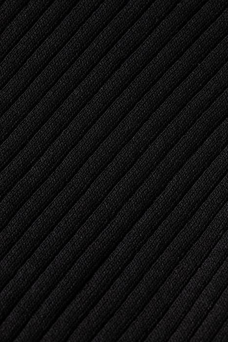 RIB COLLARED KNITTED TEE EVENING BLACK 3
