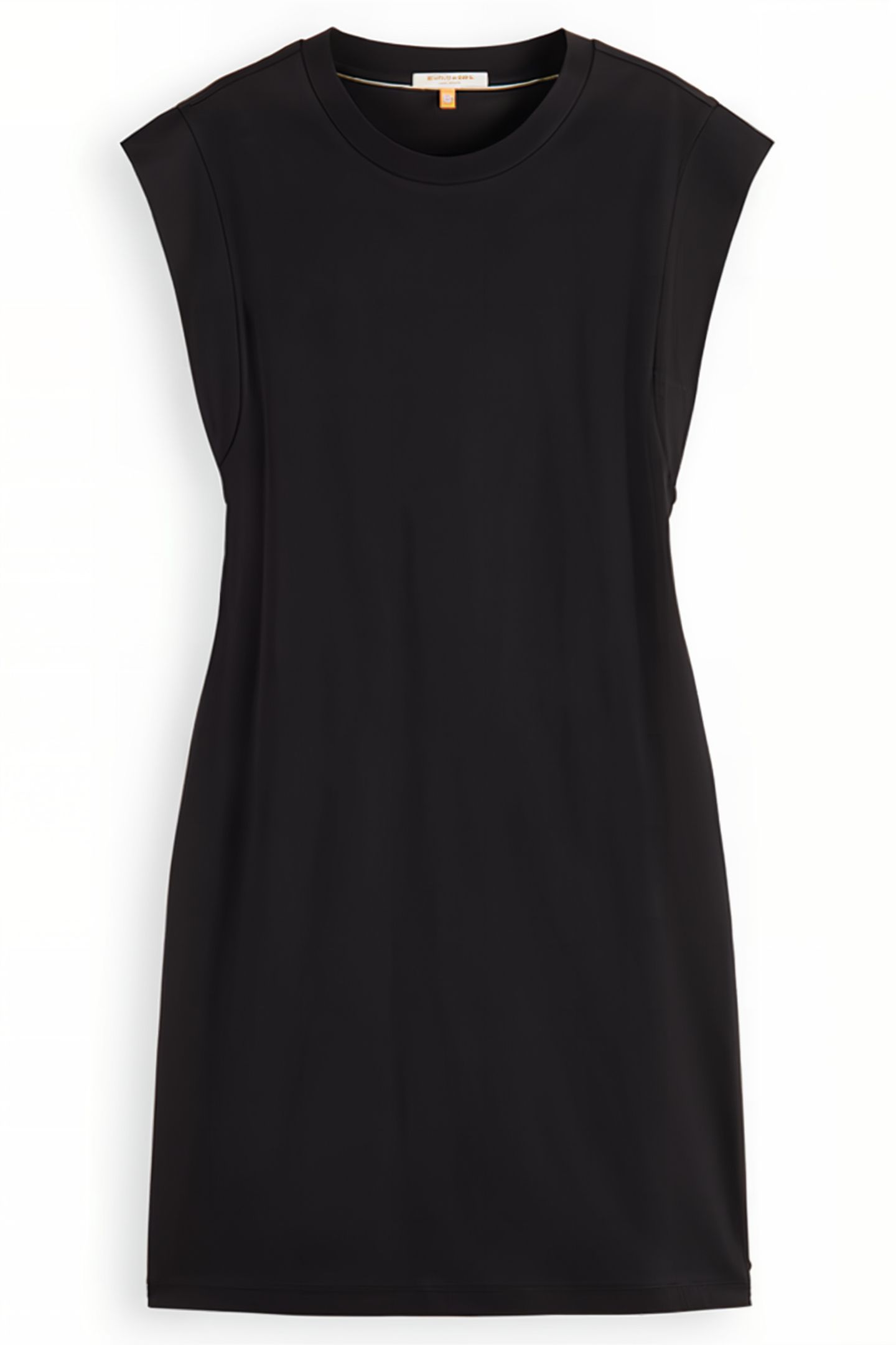 TIE WAIST MINI JERSEY DRESS EVENING BLACK 1