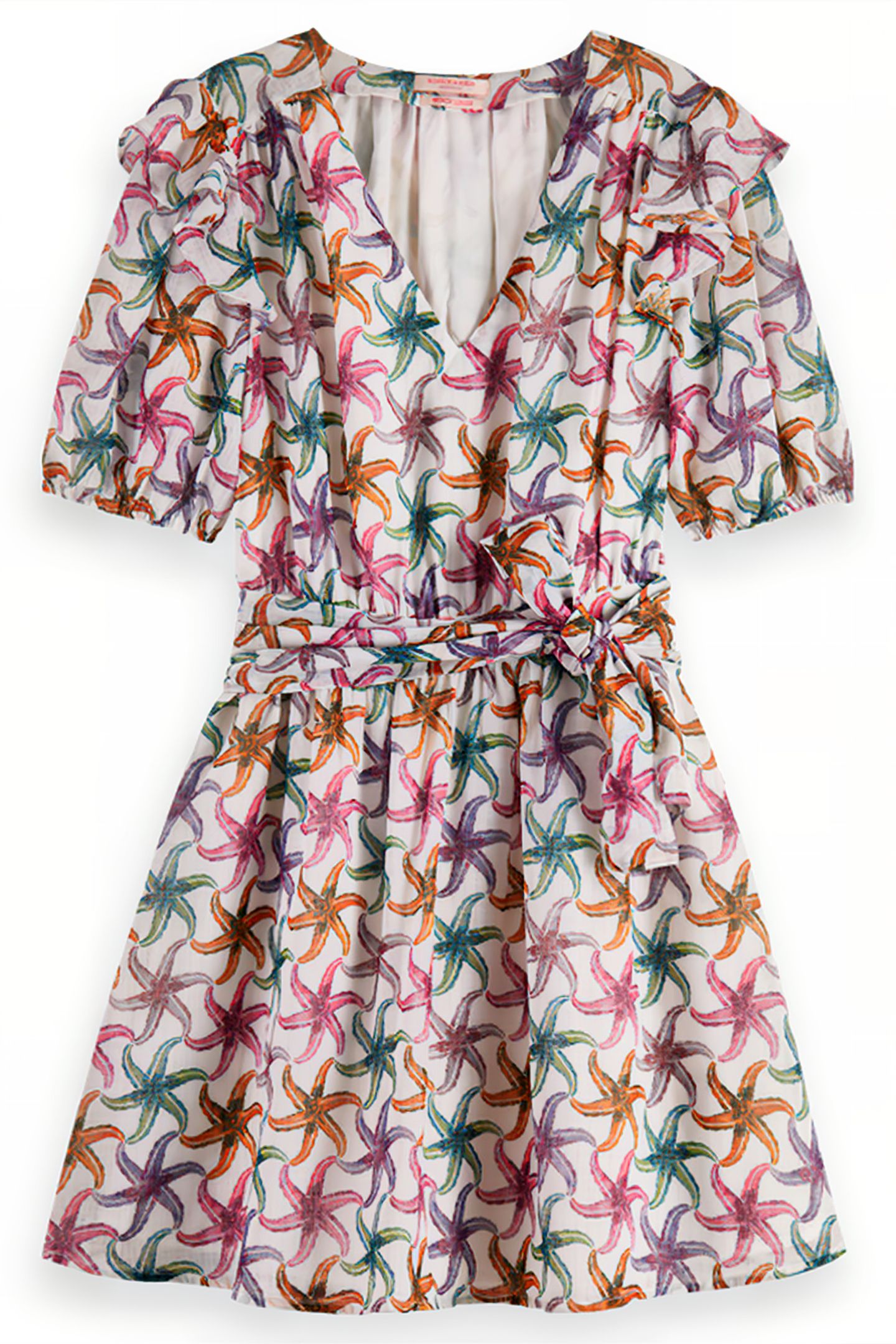 RUFFLED MINI DRESS STARFISH 1