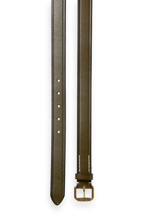 SLIM LEATHER BELT ALGAE 2