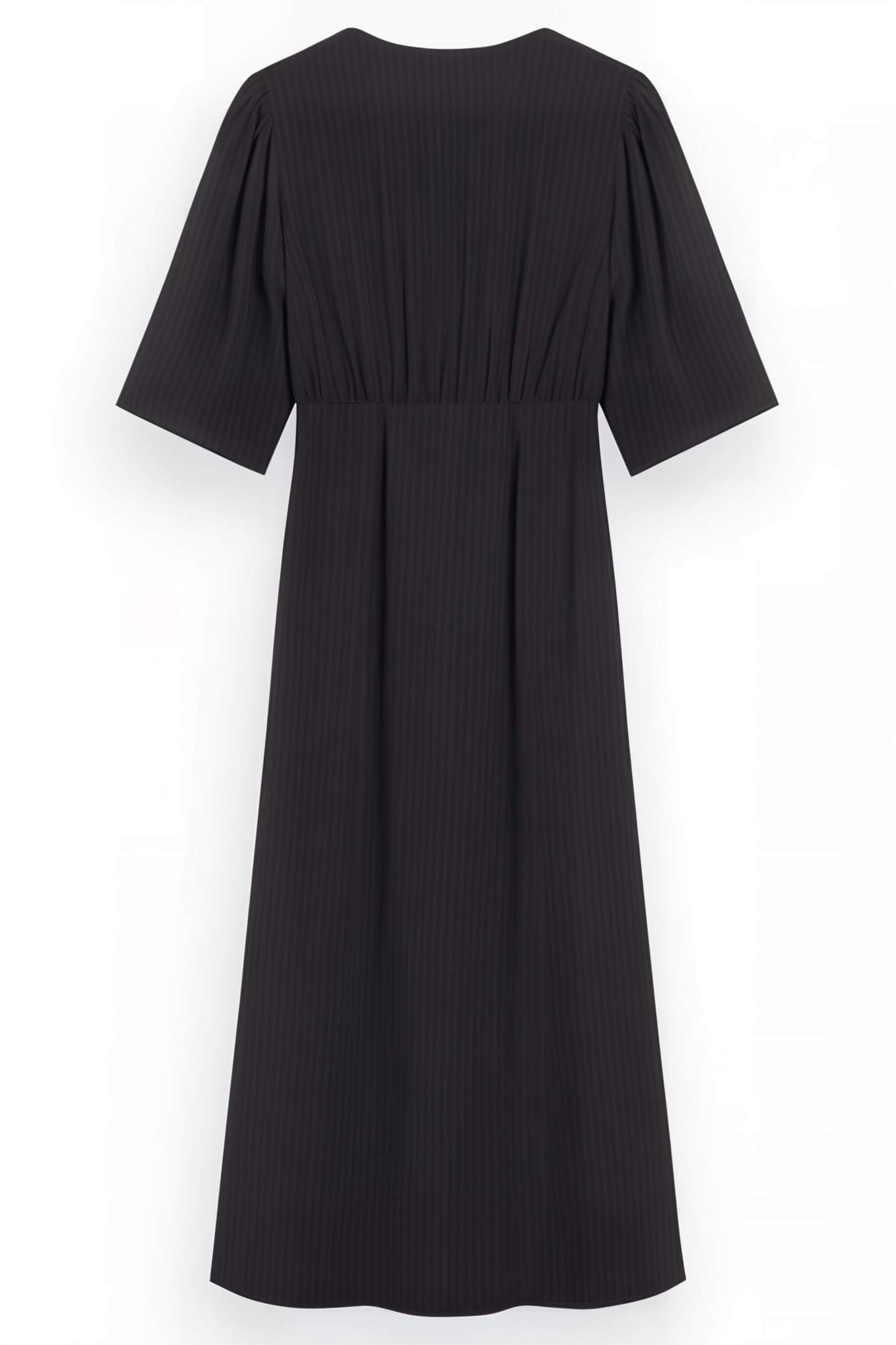MIDI WRAP DRESS WITH KNOT DETAIL BLACK 2
