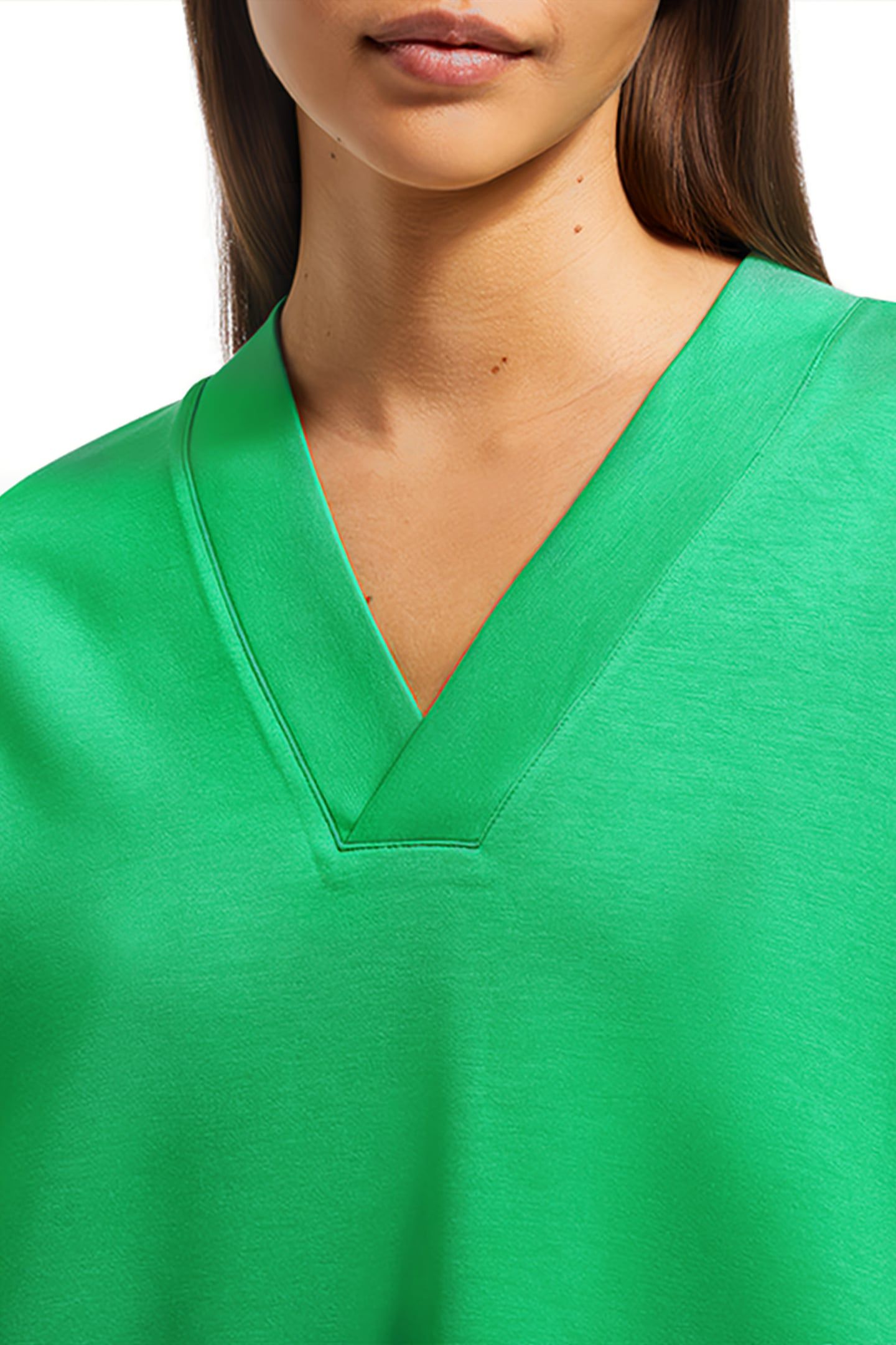 V-NECK SLEEVELESS MODAL SWEATSHIRT SCUBA GREEN 6