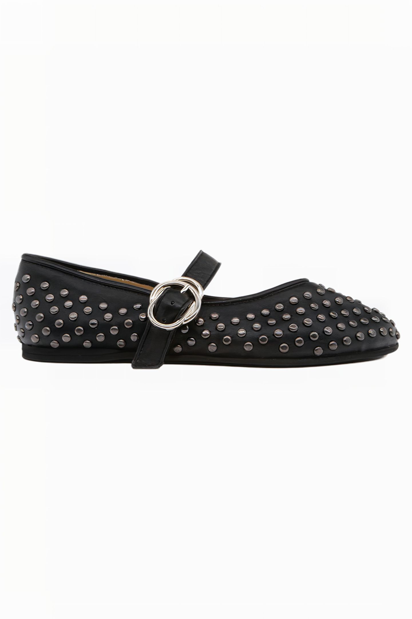 GISELE GRACE STUDS BLACK LEATHER 1