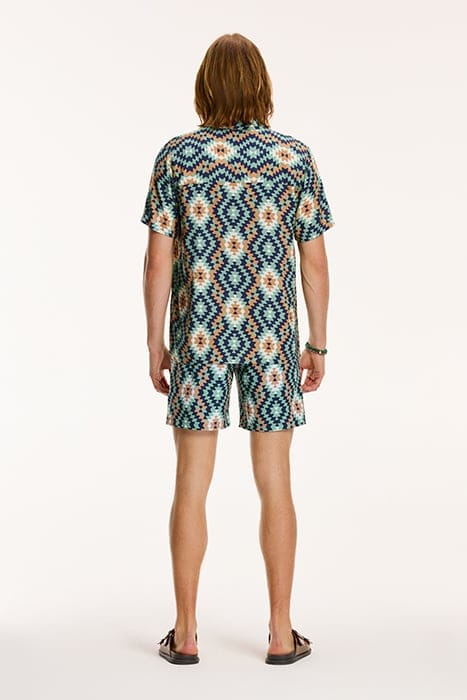MAYAN GEO SHIRT LIGHT MOSS GREEN 4