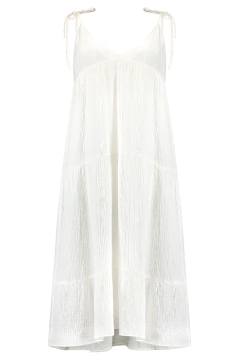 BOGOTA DRESS MOUSSELINE WAFFLE JET STREAM WHITE 3