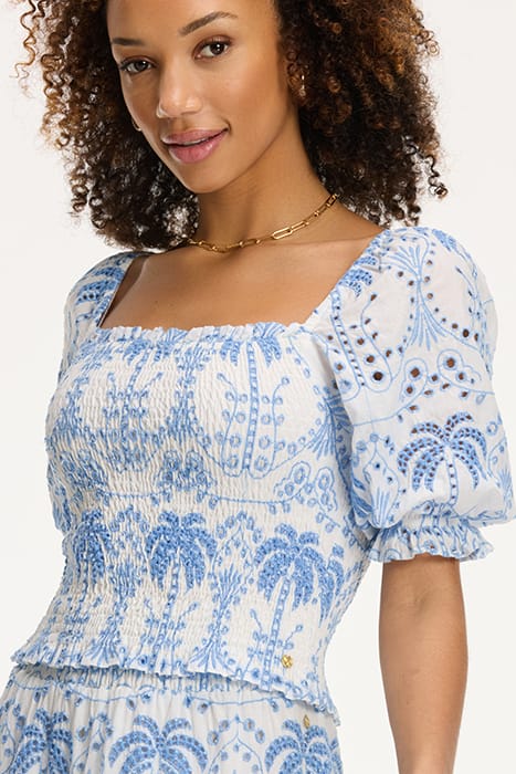 ILSA TOP OPEN PALM EMBRO PALM BRODERIE OFF WHITE 8