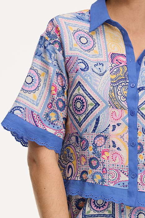 EMILY BLOUSE PAISLEY BANNER PAISLEY BANNER BLUE 9