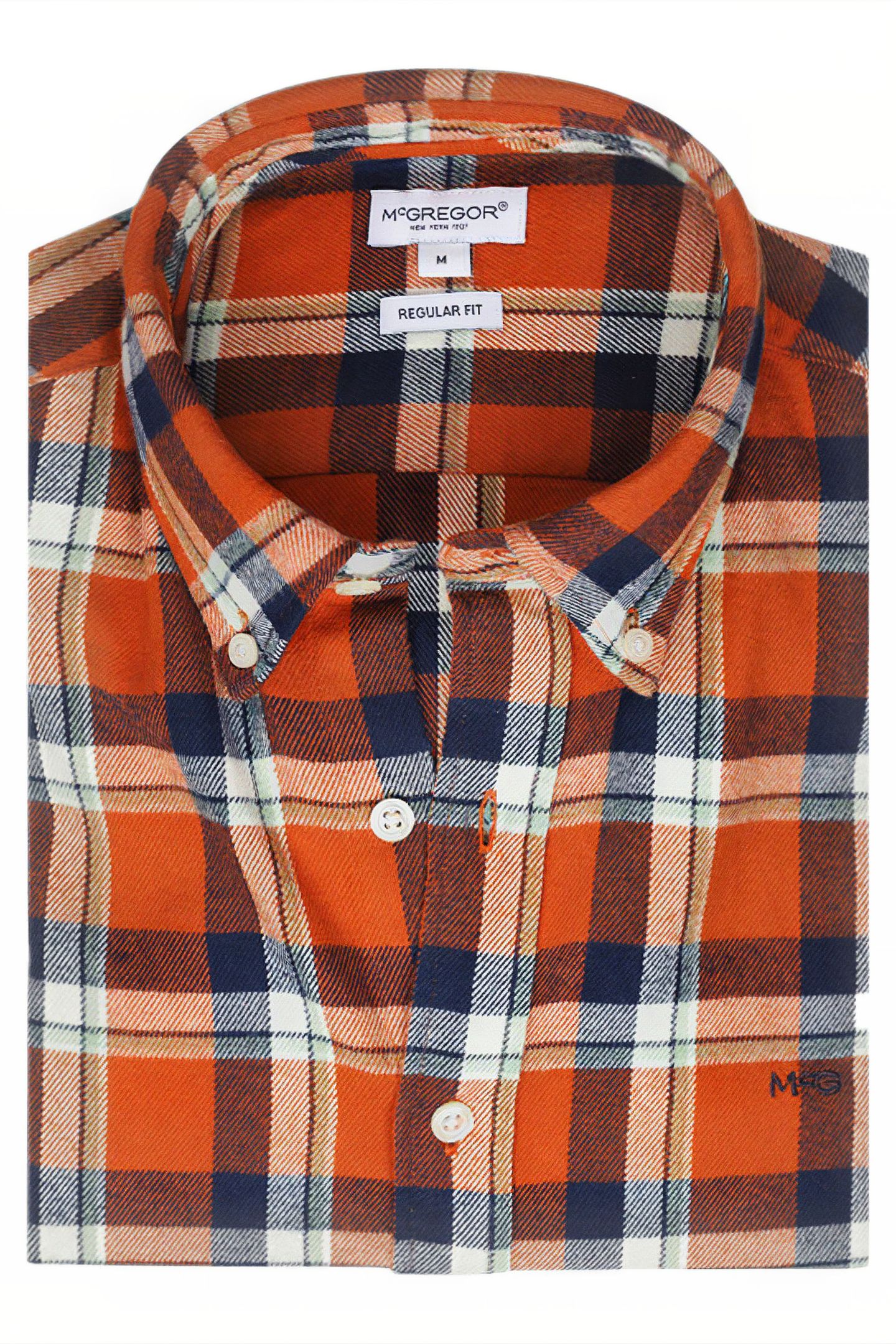 BIG FLANNEL Y/D CHECK SHIRT WINTER ORANGE 3