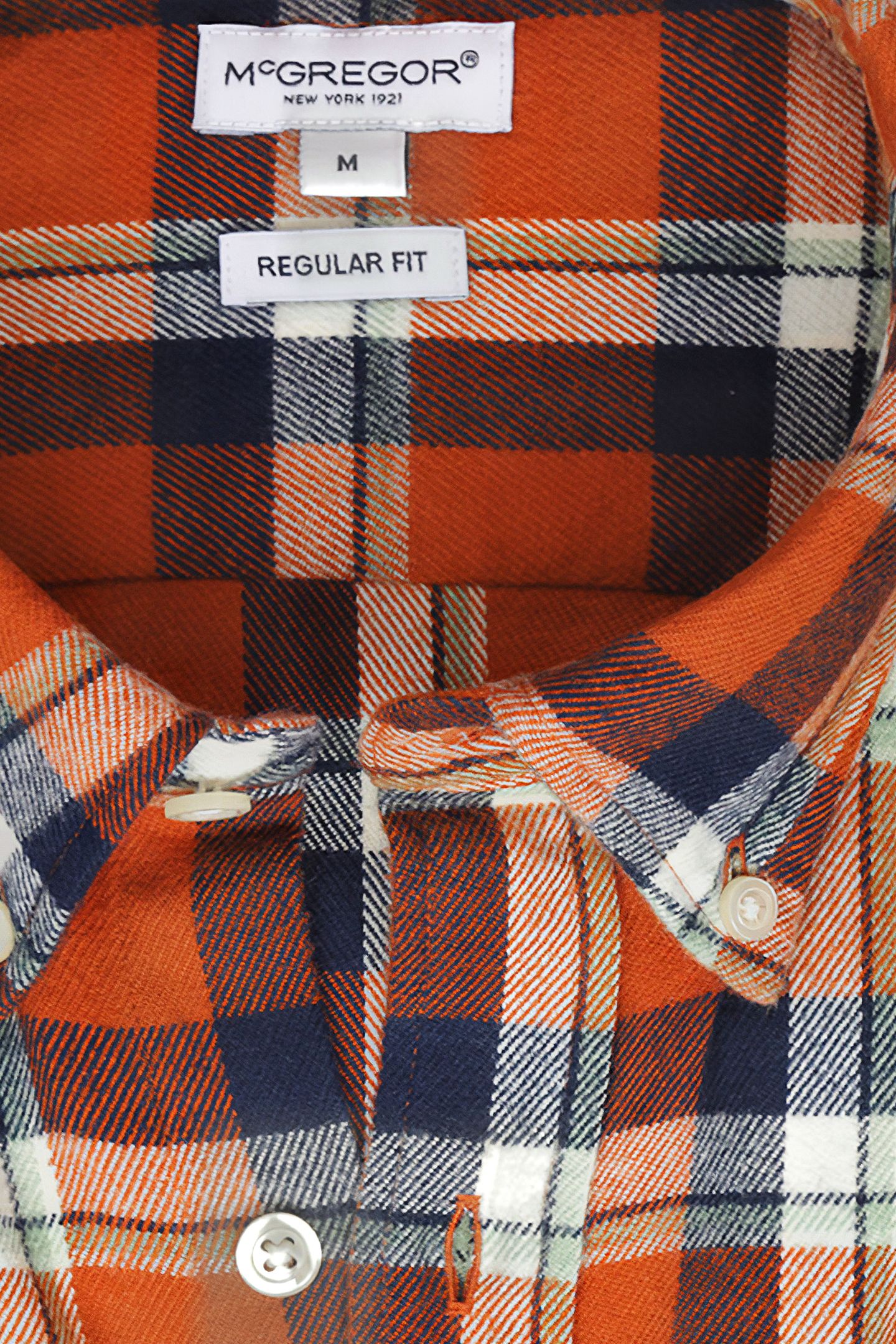 BIG FLANNEL Y/D CHECK SHIRT WINTER ORANGE 4