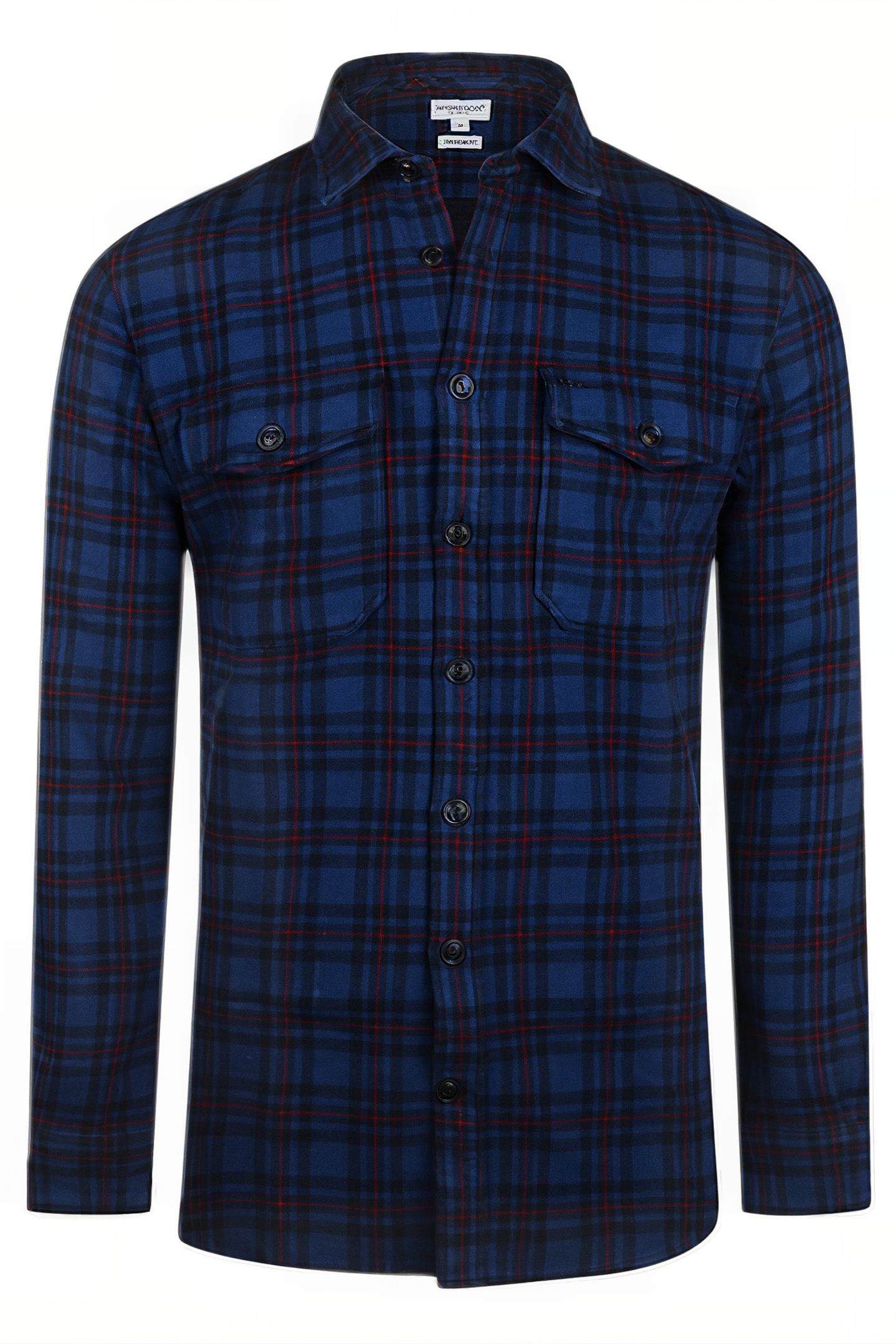 MCG TARTAN OVERSHIRT NAVY 1