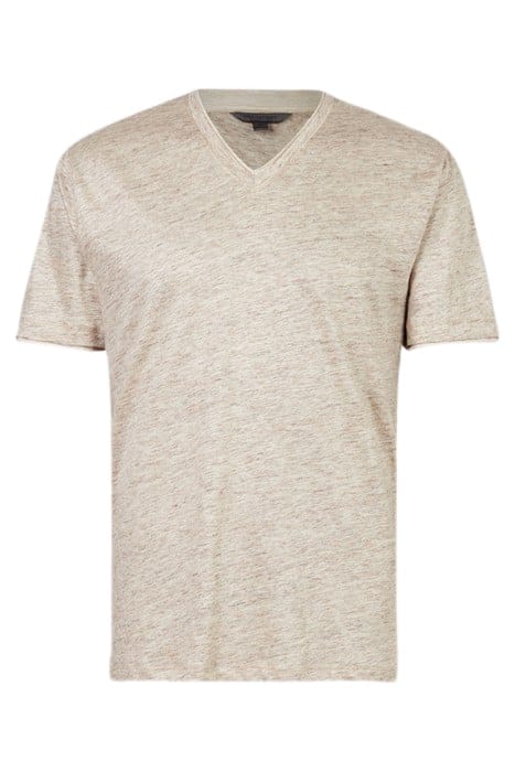 WOOSTER REGULAR FIT SS VNECK WITH MELANG TOAST 1