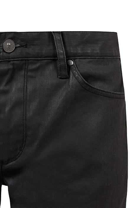 SLIM FIT GARMENT WASHED JEAN WITH ZIP FL BLACK 3