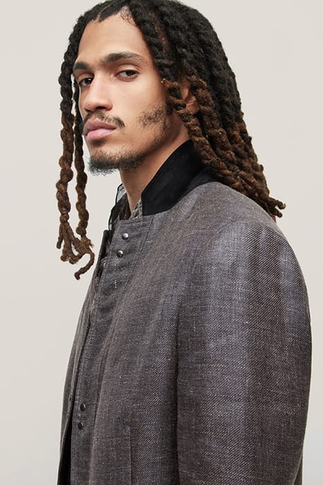SLIM FIT NOTCH LAPEL JACKET WITH H B CLO DRY FIG 2