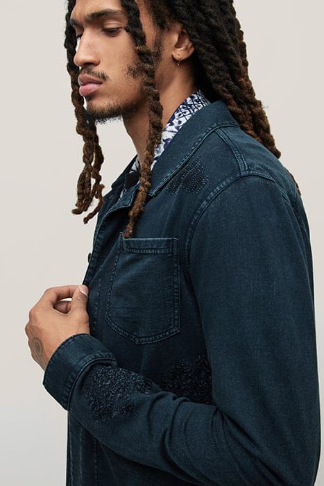 DALTON LS TRUCKER JACKET WITH MENDING DE NAVY 2