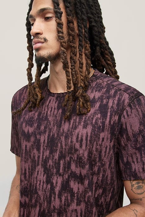 RAMSEY SS IKAT BURNOUT CREW WITH RAW EDG DRY FIG 2