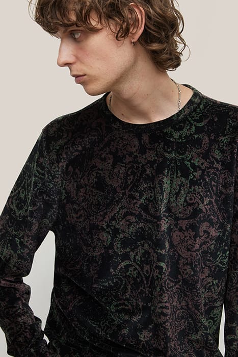 MACDOUGAL REGULAR FIT LS VELVET CREW WIT BLACK 2