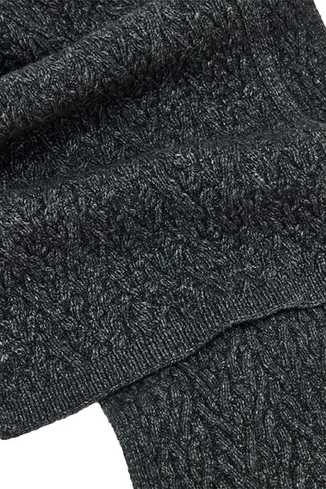 CABLE SCARF CHARCOAL HTR 2